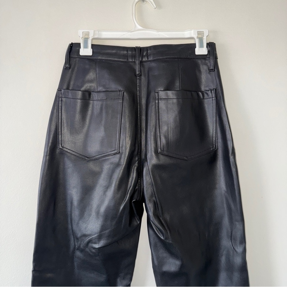 Pistola Tammy High Rise Trouser in Slate Black Faux Leather Womens 27 - Picture 7 of 10